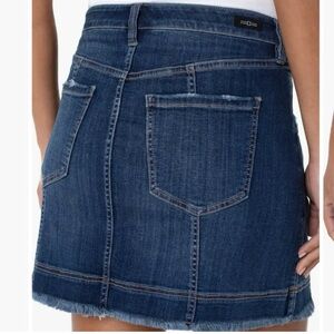 Liverpool Denim Mini Skirt with Frayed Hem (Size 12/31)